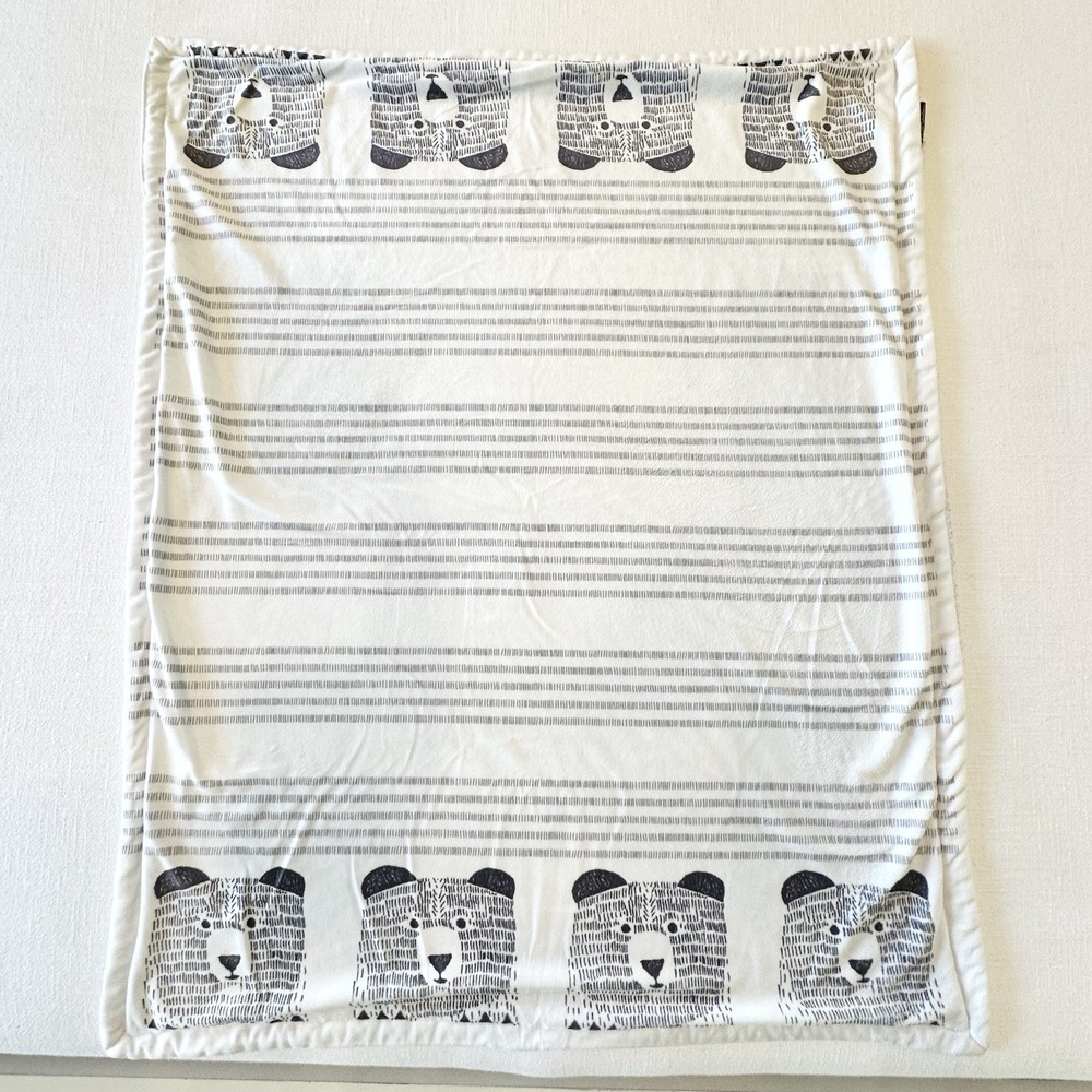 Dwell Studio Bear Hugs Baby Blanket Rare Sherpa DwellStudio
